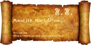 Mandjik Marléne névjegykártya